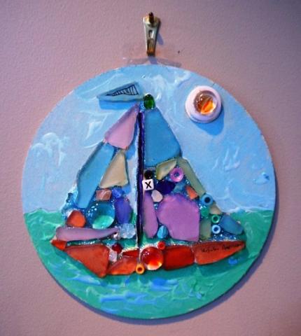 mosaic sailboat