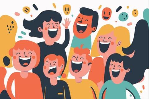 laughing people