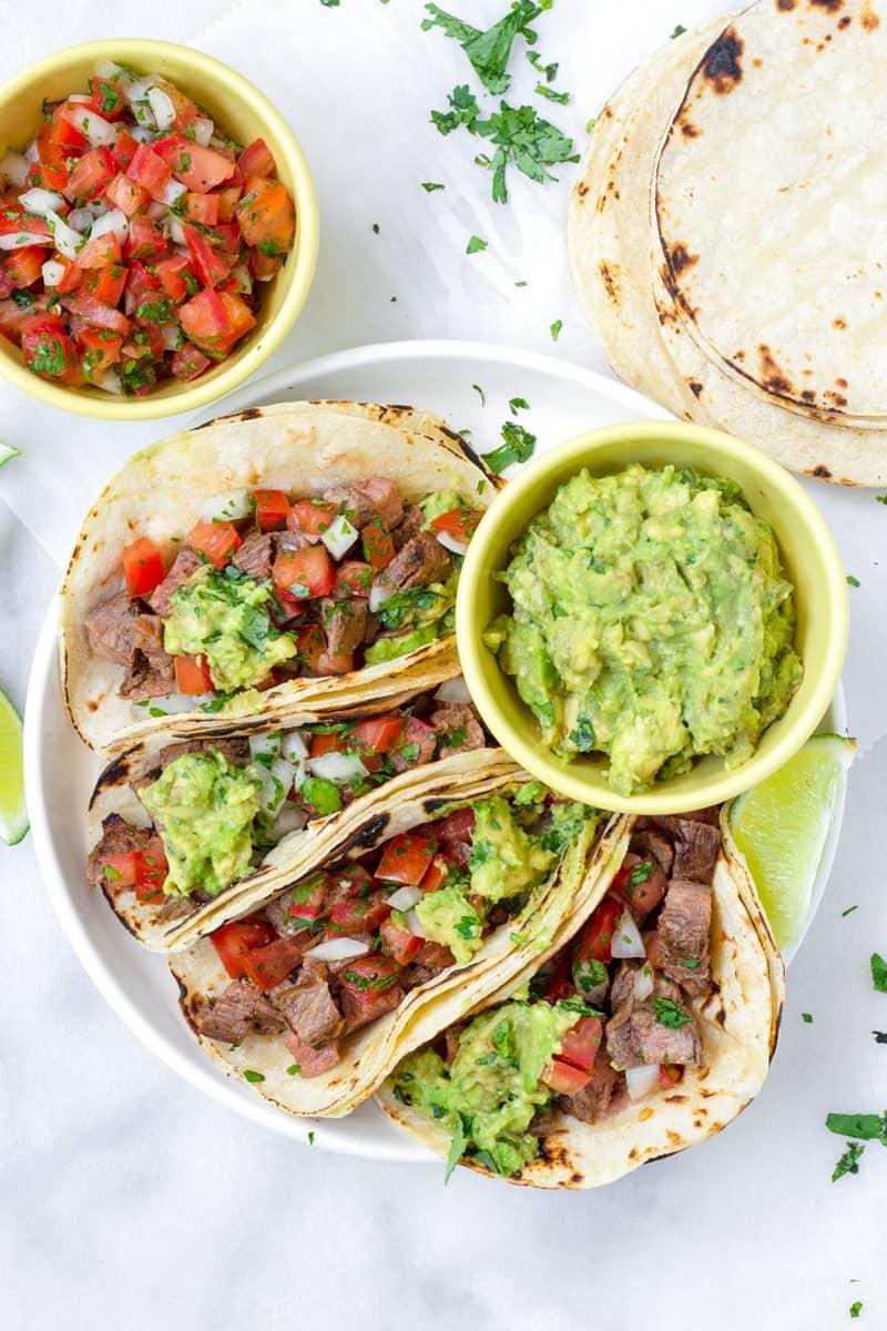 tacos and guacamole