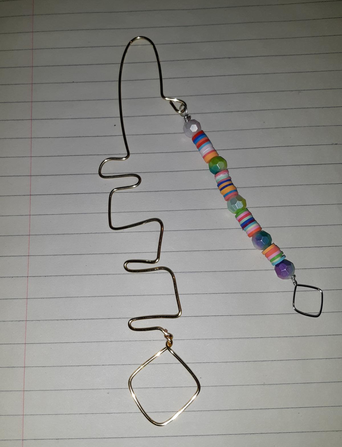 beaded wire bookmark